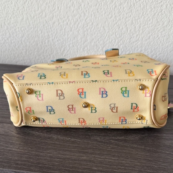Dooney & Bourke Cream Mini Bag with Multicolor Logo Y2K - Picture 7 of 9